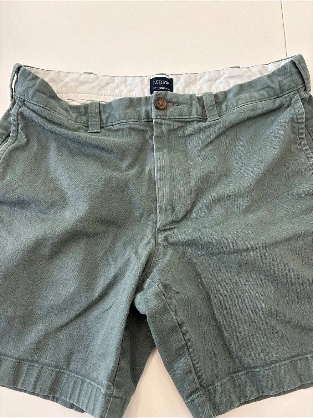 J. Crew Men’s Flat Front Shorts — Green, Blue, Light Gray